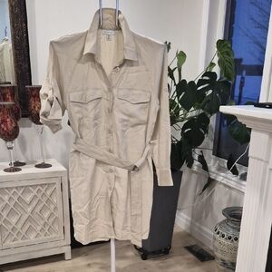 Top Shop Light Tan Shirt Dress